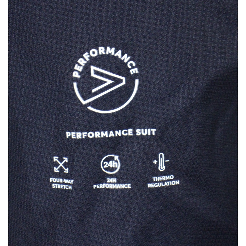 Hugo Boss Huge Performance Suit 42 S Mens Slim Fit Navy Wool Stretch 2 Piece - Picture 2 of 16